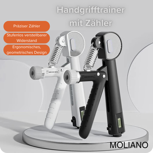 Handgrifftrainer mit Zähler – mechanisch oder elektronisch, verstellbar 5–60 kg